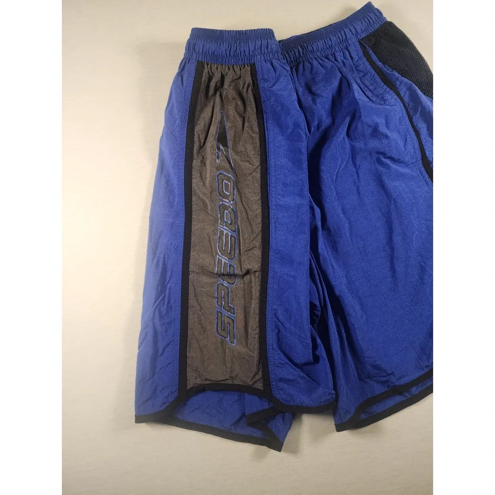Speedo Swim Trunks Vintage Mens Medium Blue‎ Mesh Lined Nylon Athletic Shorts